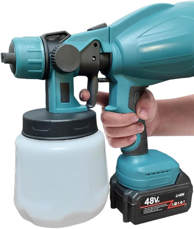 🛠️ Rechargeable 550W Paint Spray Gun – Wireless DIY Painting Tool