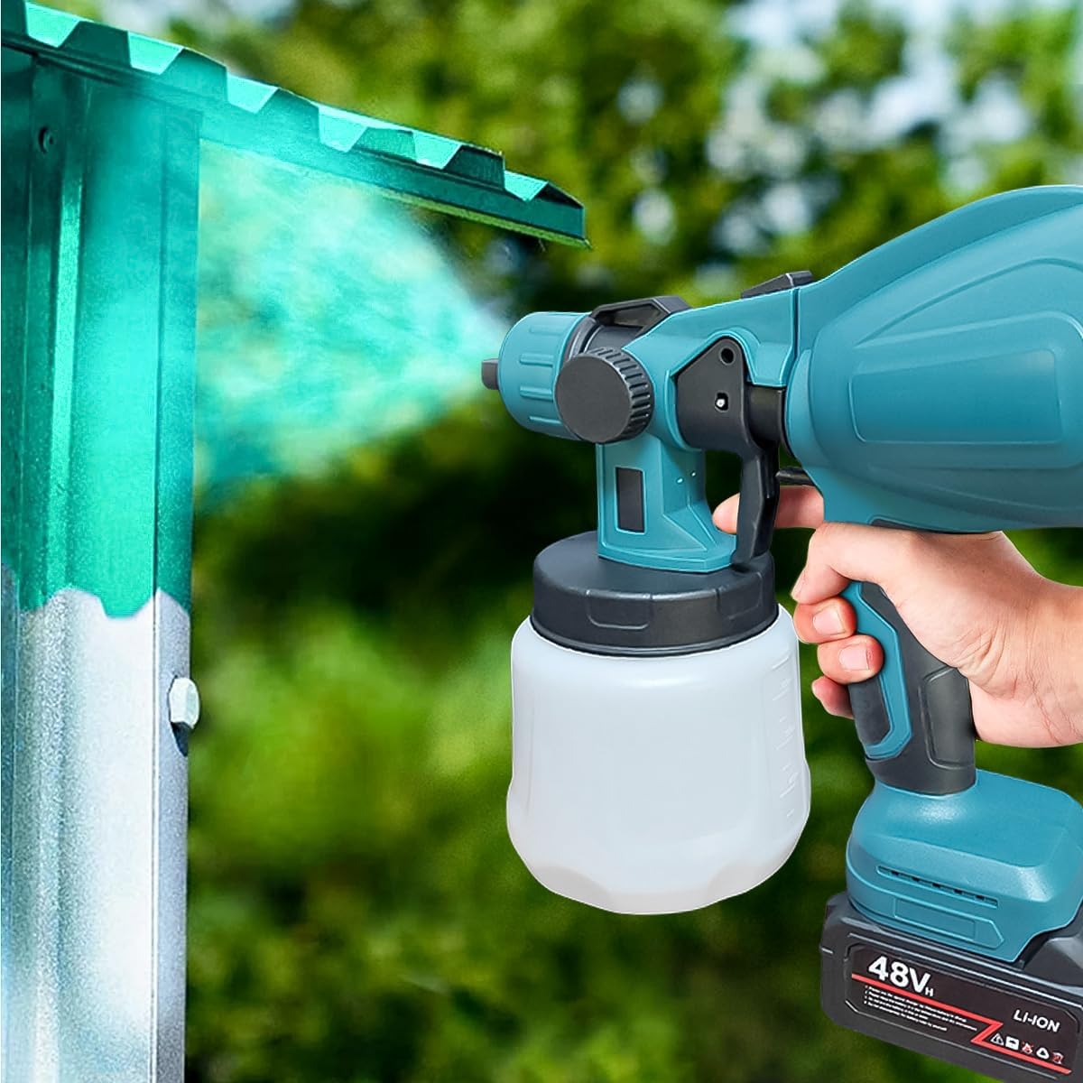 🛠️ Rechargeable 550W Paint Spray Gun – Wireless DIY Painting Tool